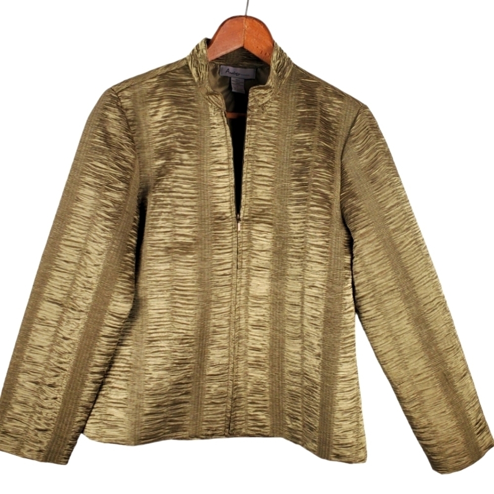 Women's Analogy Zippered Jacket. Khaki Green. SM. #310